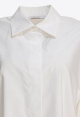 Givenchy Logo Embroidered Cocoon Shirt White BW61ET1634100_82959