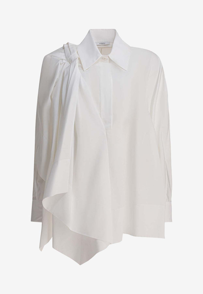 Givenchy Silk Draped Shirt White BW61H51634100_a804cc2f-c83f-4126-9da5-8db812201d43
