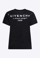 Givenchy Logo Stamp Short-Sleeved T-shirt Black BW70FJP75N001_82413