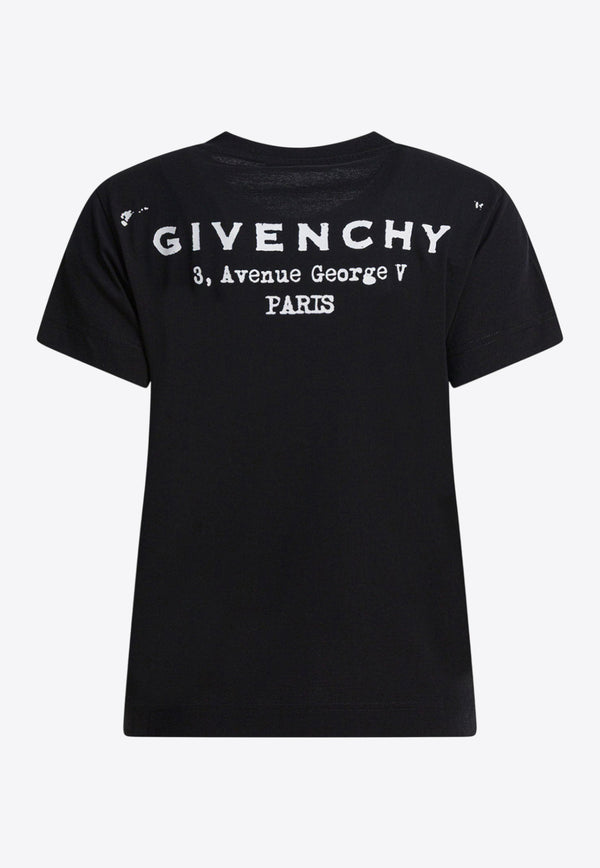 Givenchy Logo Stamp Short-Sleeved T-shirt Black BW70FJP75N001_82413