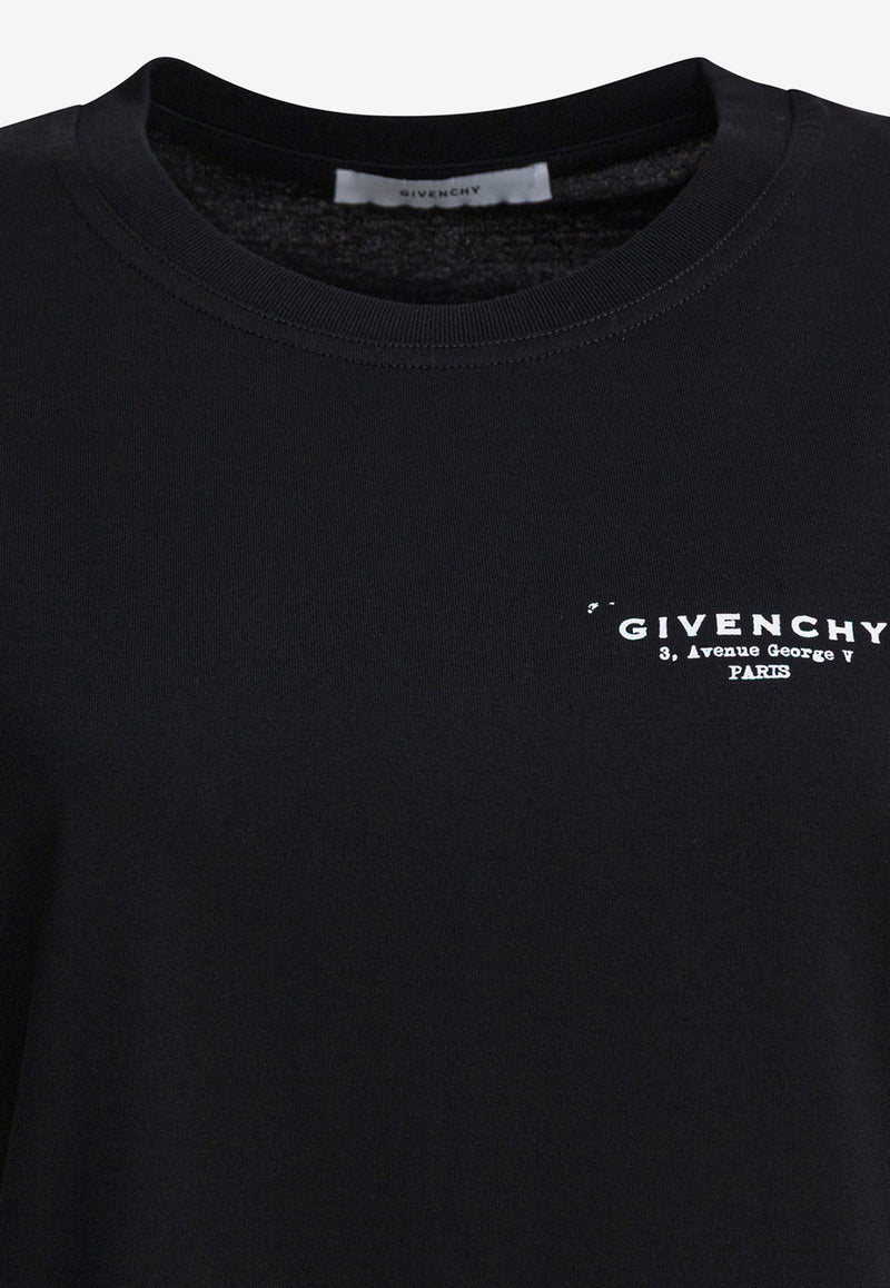 Givenchy Logo Stamp Short-Sleeved T-shirt Black BW70FJP75N001_82413