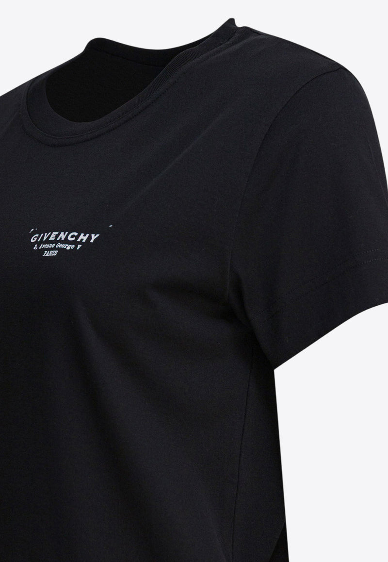 Givenchy Logo Stamp Short-Sleeved T-shirt Black BW70FJP75N001_82413