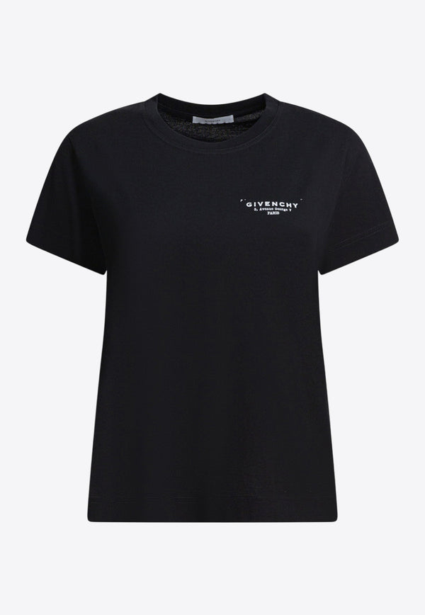 Givenchy Logo Stamp Short-Sleeved T-shirt Black BW70FJP75N001_82413