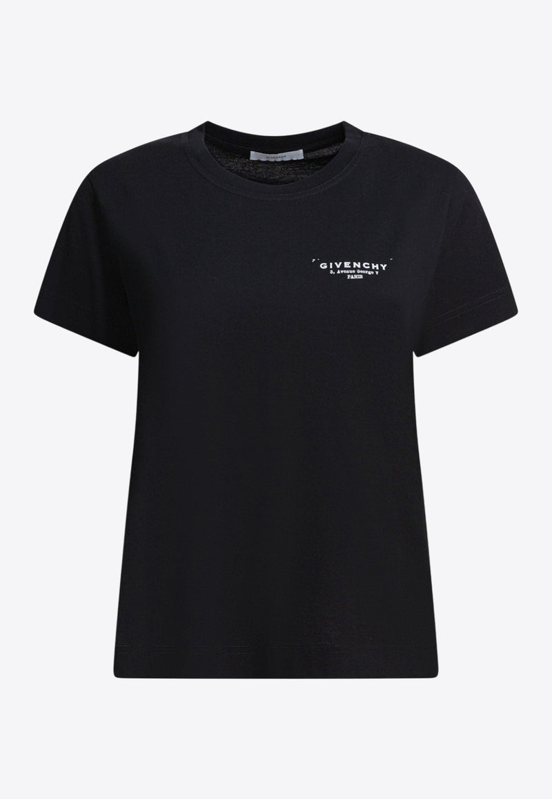 Givenchy Logo Stamp Short-Sleeved T-shirt Black BW70FJP75N001_82413