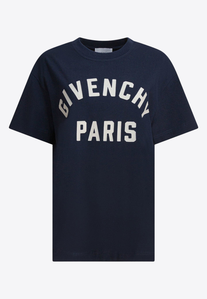 Givenchy Logo Patch T-shirt Blue BW70FM3YRS411_65dfcda0-ebf7-4339-a299-c545ce66552f