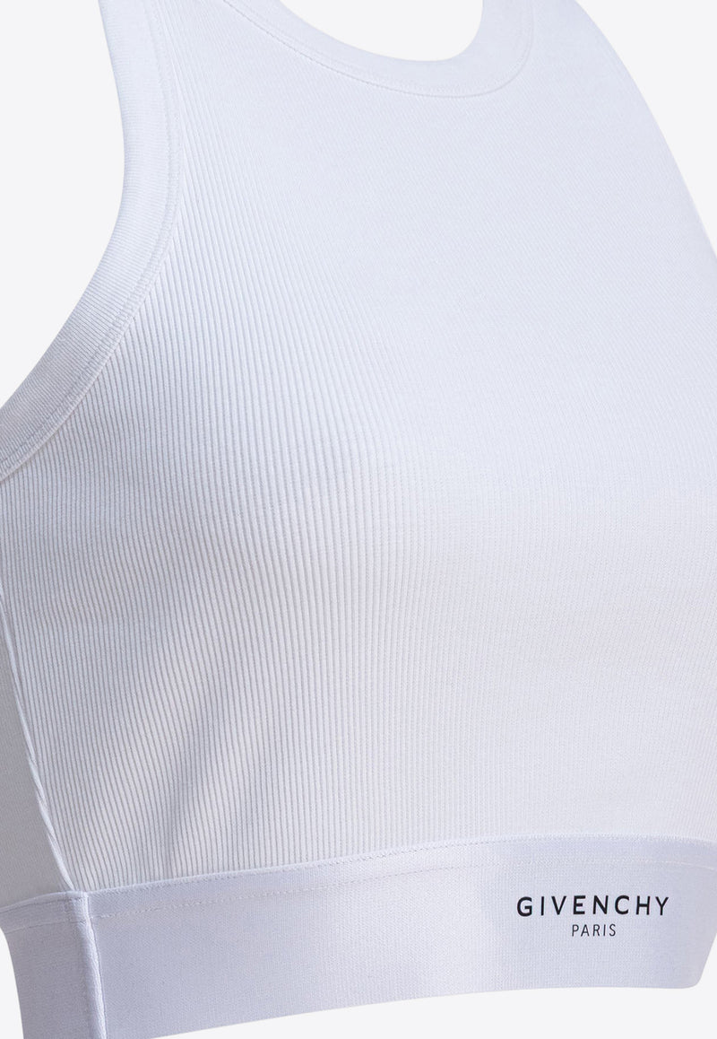 Givenchy Logo Band Cropped Tank Top White BW70FNR2Q3100_bd8e93e6-93dc-4e48-afae-e1b676c8beff