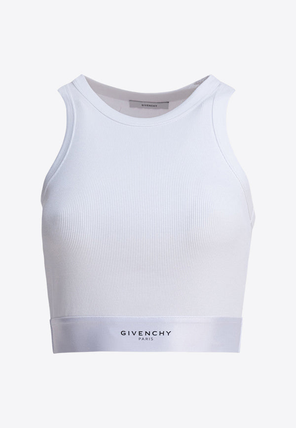 Givenchy Logo Band Cropped Tank Top White BW70FNR2Q3100_bd8e93e6-93dc-4e48-afae-e1b676c8beff