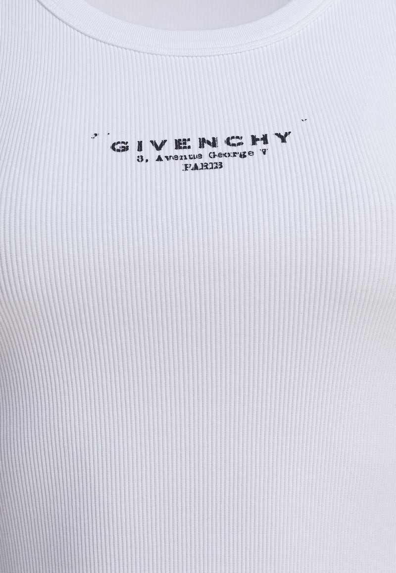 Givenchy Stamp Print Tank Top White BW70FPP75N100_fb018eb6-1530-4cee-bfa0-7076e310db55