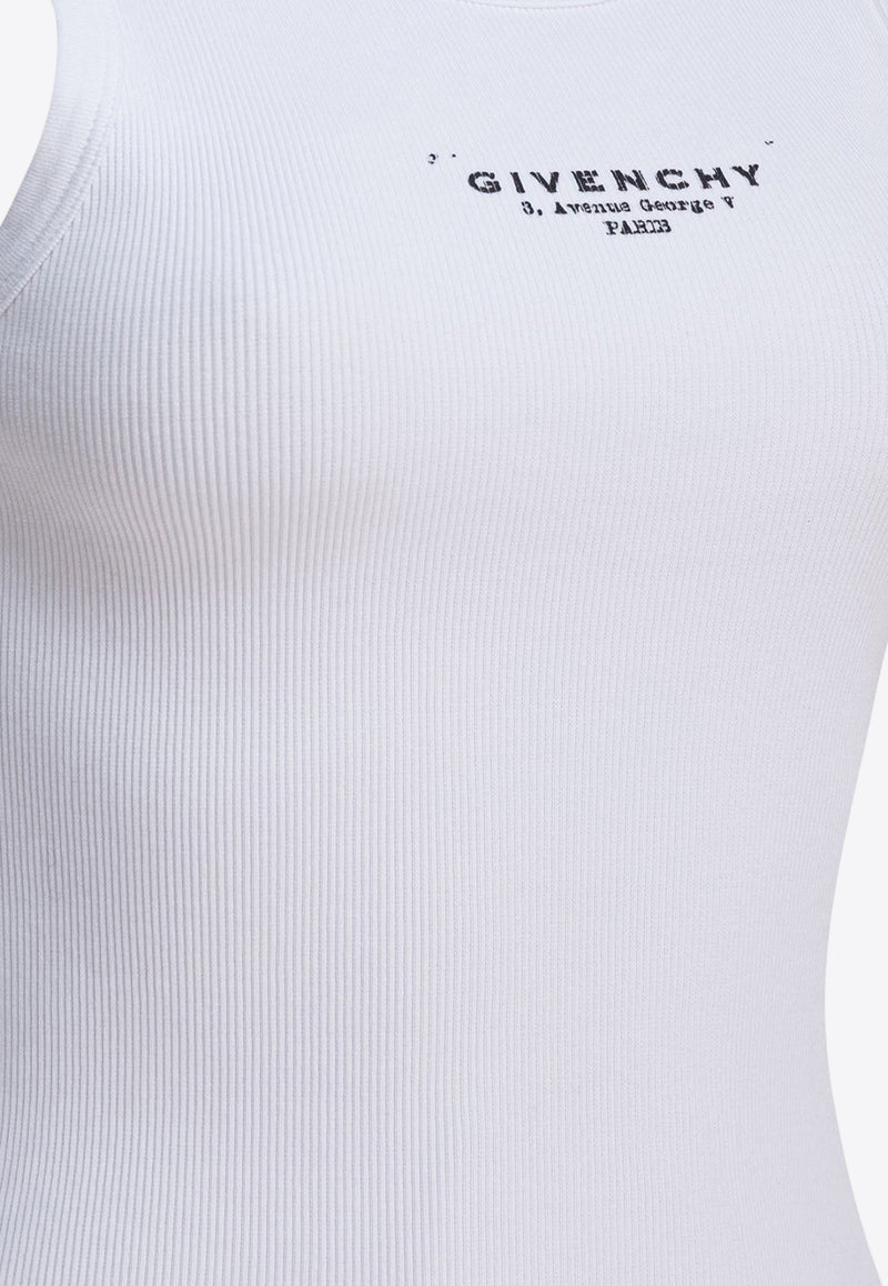 Givenchy Stamp Print Tank Top White BW70FPP75N100_fb018eb6-1530-4cee-bfa0-7076e310db55