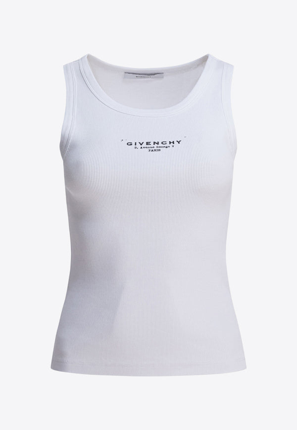 Givenchy Stamp Print Tank Top White BW70FPP75N100_fb018eb6-1530-4cee-bfa0-7076e310db55