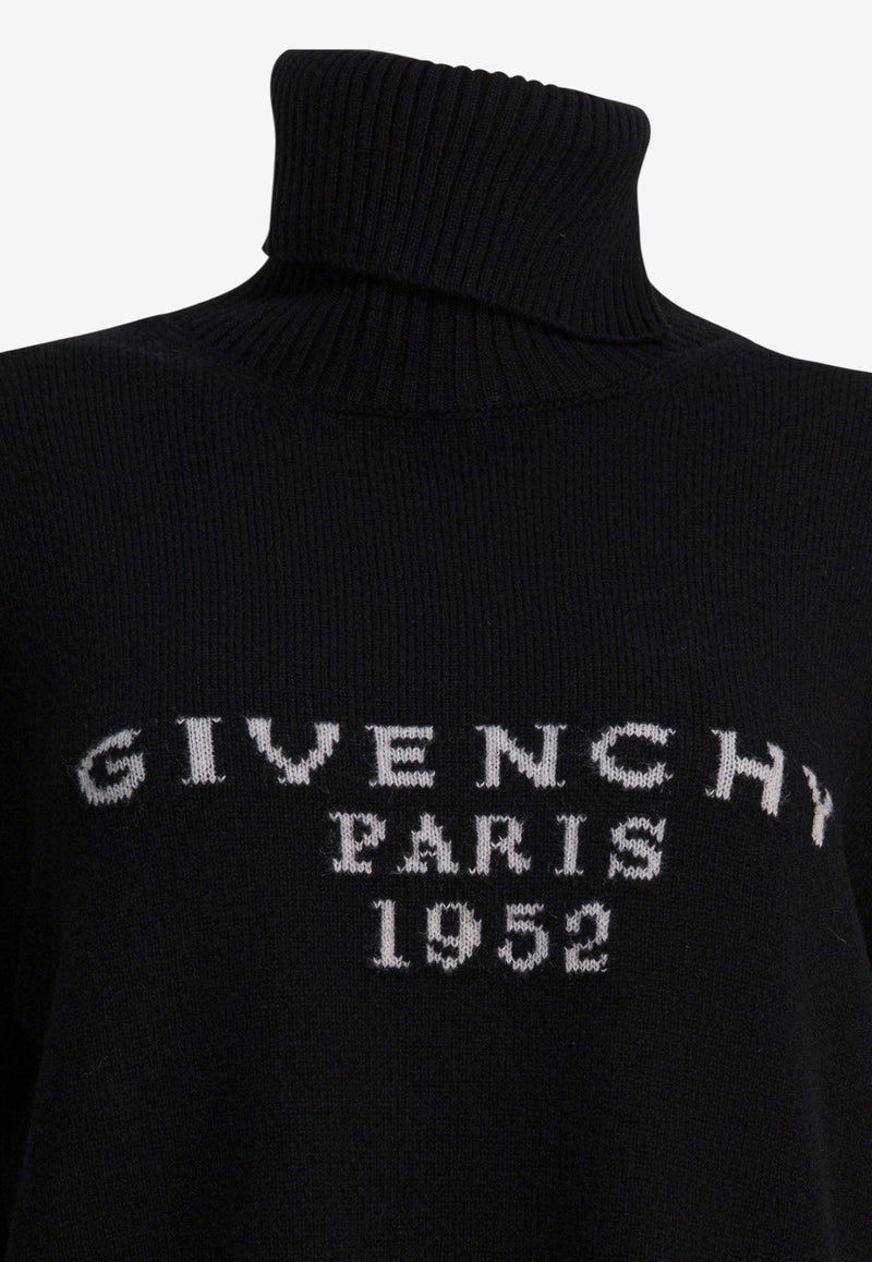 Givenchy Givenchy Paris 1952 Turtleneck Wool Sweater Black BW90VE4ZSN001_8d97fd83-f095-46a7-9f86-ecc37ac7ba22