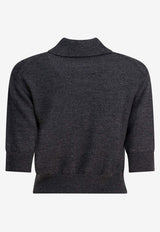 Givenchy Wool Knit Cropped Polo Shirt Gray BWL0094ZSM033_a4157eb3-6ffc-4630-95b7-ade7a23724a7