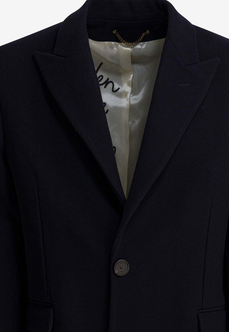 Golden Goose DB Single-Breasted Wool Coat  Blue GMP00986P00050250486_532ecf24-48db-4a90-ba5d-8c177a69d78e