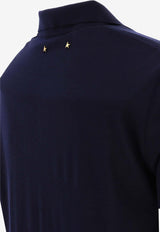 Golden Goose DB Logo Embroidered Polo T-shirt Navy GMP01412P00104150501_81983