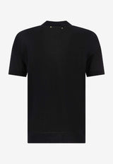 Golden Goose DB Logo Embroidered Polo T-shirt Black GMP01412P00104190100_81981