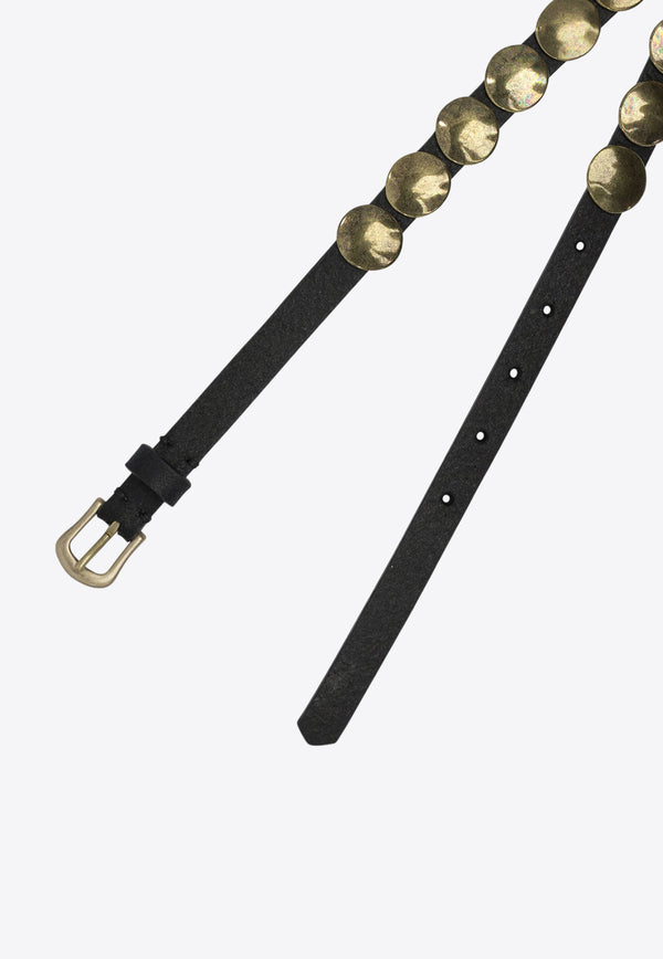 Golden Goose DB Trinidad Studded Leather Belt Black GWA00408A00044890100_82897