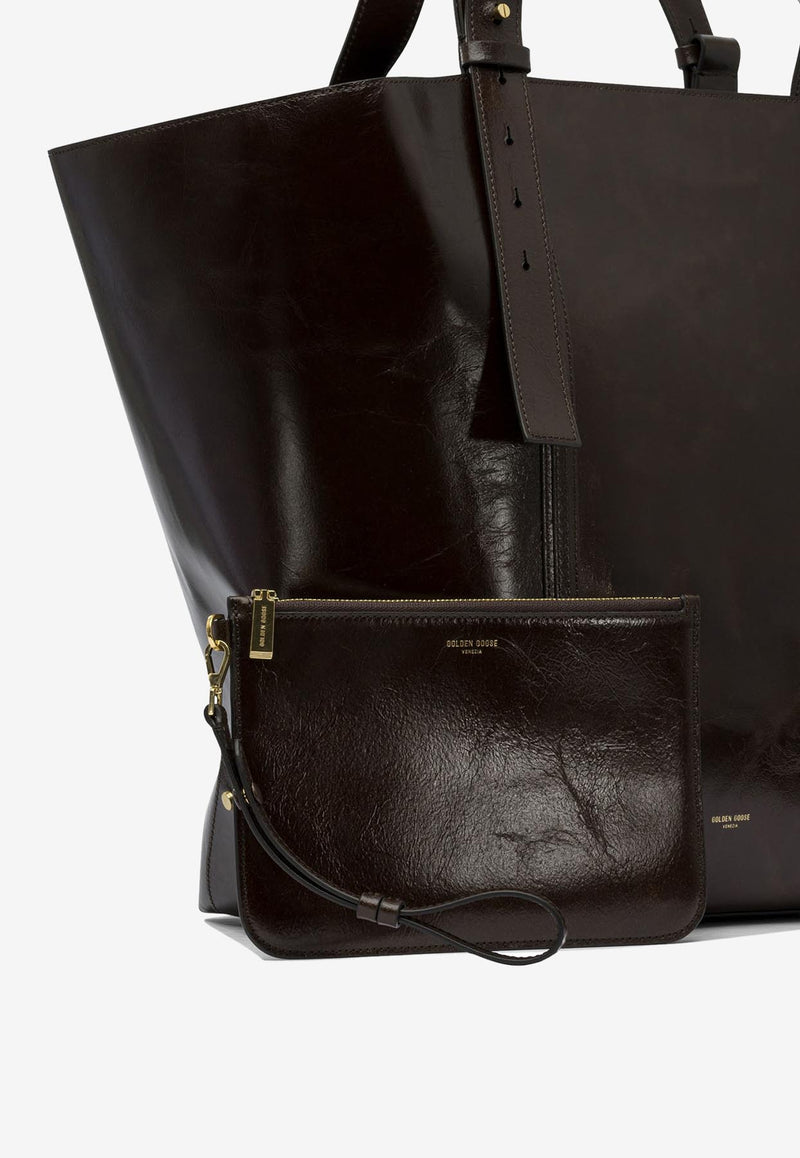 Golden Goose DB Shiny Leather Tote Bag Dark Brown GWA00694A00074955357_78db3eba-f2b0-4da7-99c2-957248a9331c