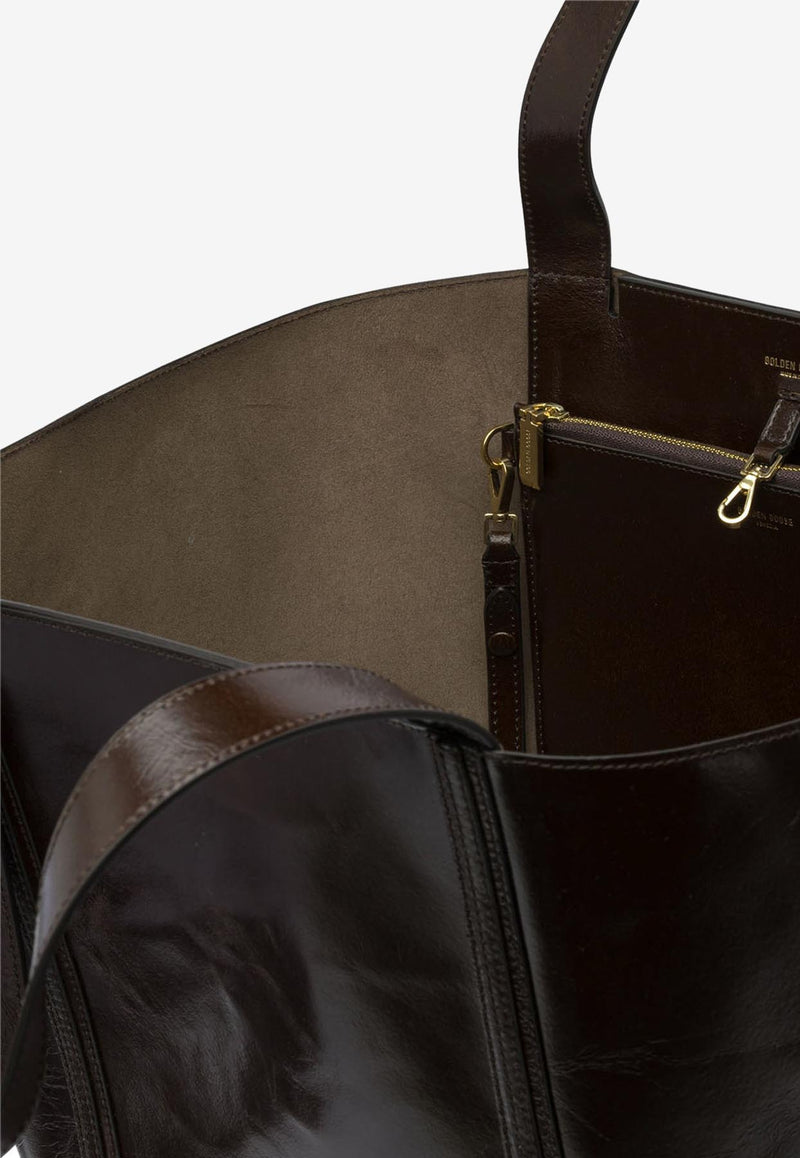 Golden Goose DB Shiny Leather Tote Bag Dark Brown GWA00694A00074955357_78db3eba-f2b0-4da7-99c2-957248a9331c