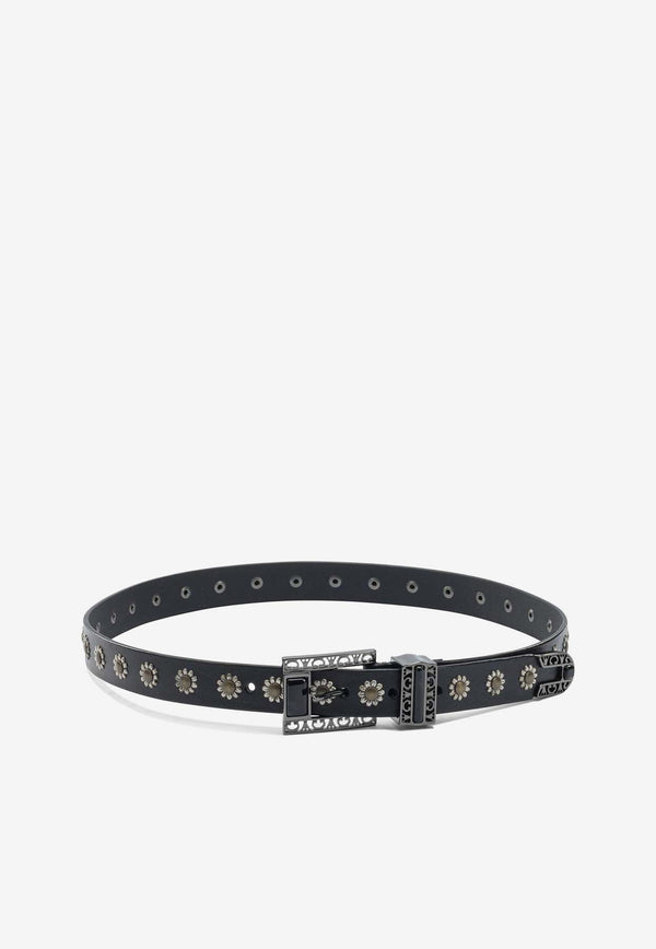 Golden Goose DB Embroidered Leather Belt Black GWA00779A00077590100_589b01fa-da63-42cb-ab06-271f0bec6566