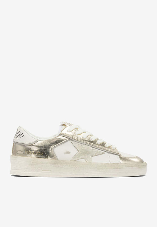 Golden Goose DB Stardan Metallic Leather Sneakers Silver GWF00333F00753612281_82899