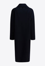 Golden Goose DB Single-Breasted Wool Blend Coat Blue GWP00566P00050250486_82170