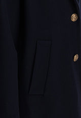 Golden Goose DB Single-Breasted Wool Blend Coat Blue GWP00566P00050250486_82170