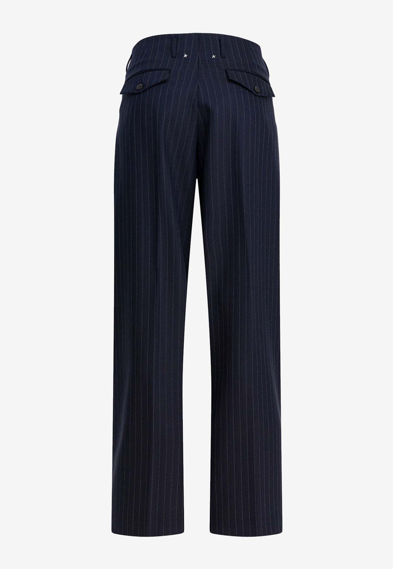 Golden Goose DB Straight-Leg Wool Tailored Pants  Blue GWP01203P00209850629_22154ae8-f3ce-45b0-9319-ca55b22a7cad