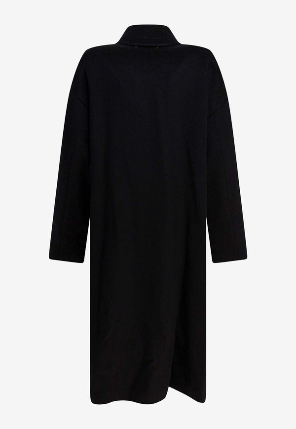 Golden Goose DB Single-Breasted Cocoon Coat  Black GWP02275P00197390100_9c327c1a-c6bb-473a-a4ce-a76caac5e2cc