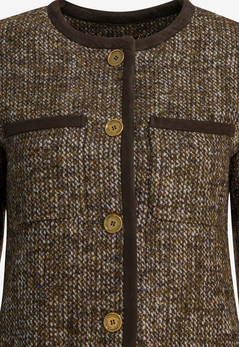 Golden Goose DB Tweed Buttoned Jacket Brown GWP02336P00209390108_03cd3294-59fa-4008-923b-e3abbaa72893