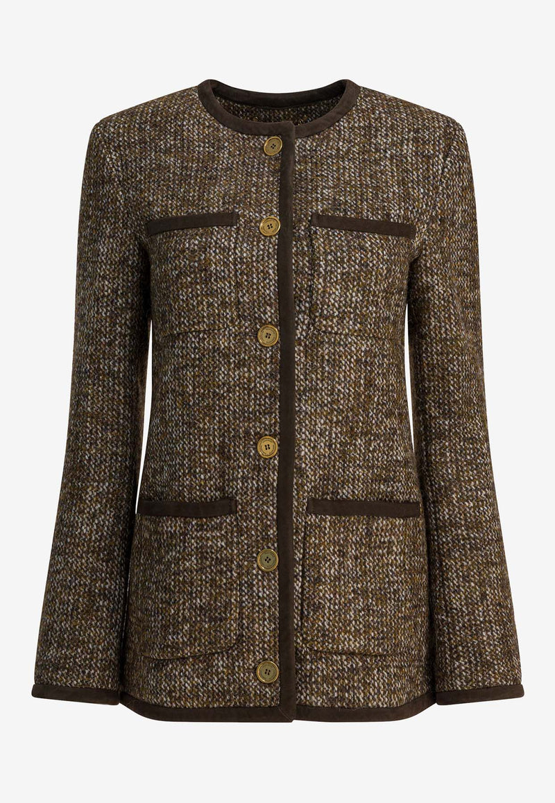 Golden Goose DB Tweed Buttoned Jacket Brown GWP02336P00209390108_03cd3294-59fa-4008-923b-e3abbaa72893
