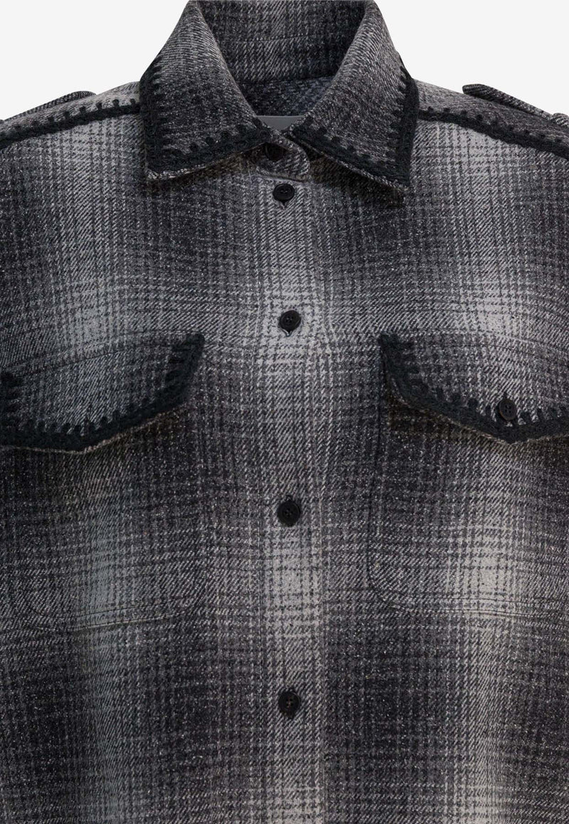 Golden Goose DB Checked Mini Dress Gray GWP02356P00215760618_4904cfd7-4901-4a4e-9bd7-e0673a662156