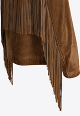 Golden Goose DB Suede Jacket with Fringes Brown GWP02368P00216055678_82097