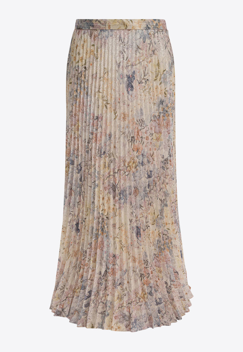 Golden Goose DB Floral Print Pleated Midi Skirt Multicolor GWP02472P00215182973_82929