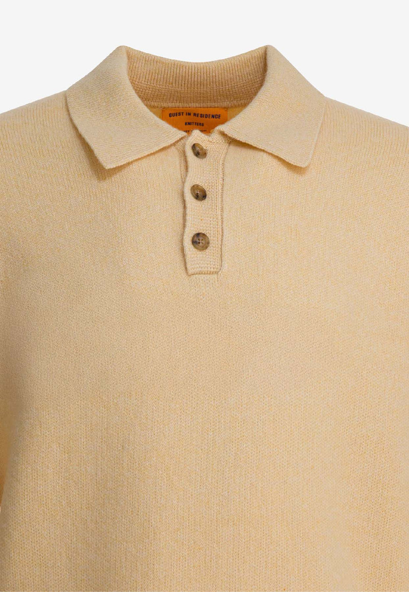Guest In Residence Cashmere Polo T-shirt Yellow M26010JMBTR_d8a7ce89-b2c4-4923-80e4-1ee9aec2c2ee