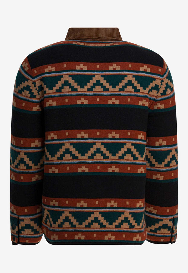 Guest In Residence Patterned Overshirt Multicolor M32919JHBLKCO_b50d685b-5b0e-4431-903d-96104d09aadd