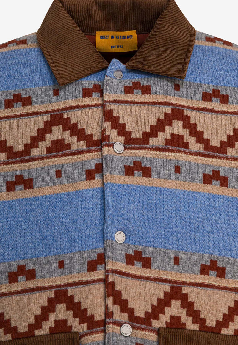 Guest In Residence Patterned Overshirt Multicolor M32919JHHRBCO_5e98c808-fa69-4018-94f7-37ef6418ad55