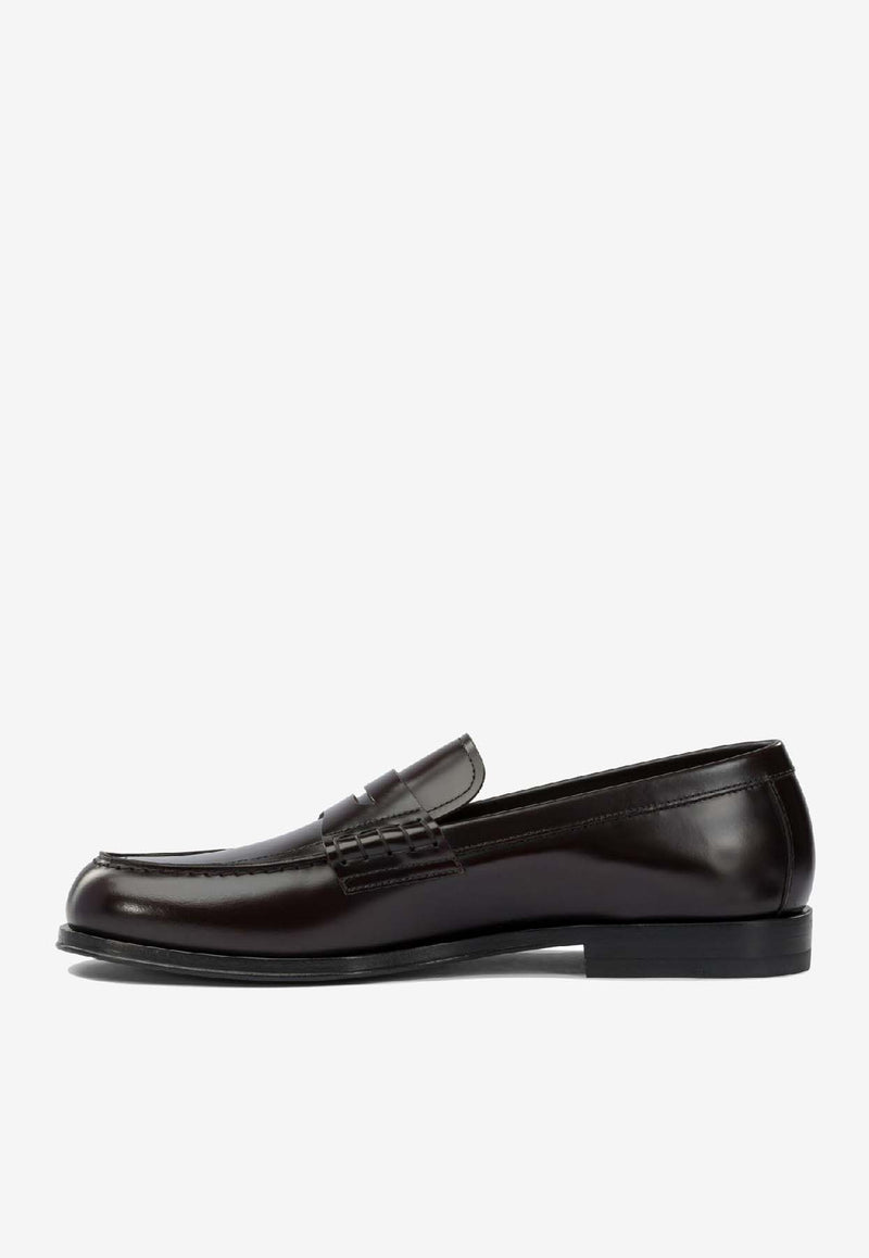Henderson Baracco Glossy Leather Loafers  VITO161CORRIDA BURGUNDY_9ca645c8-2902-49bd-8e0a-becb64d7567d