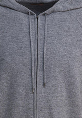 Cashmere Zip-Up Cardigan