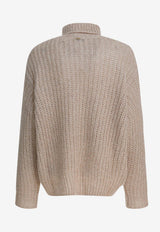 High-Neck Wool Sweater
