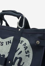 Human Made Logo Canvas Top Handle Bag Navy HM30GD062NAVY_e8850363-7684-4851-a9a6-5ed828a579a0