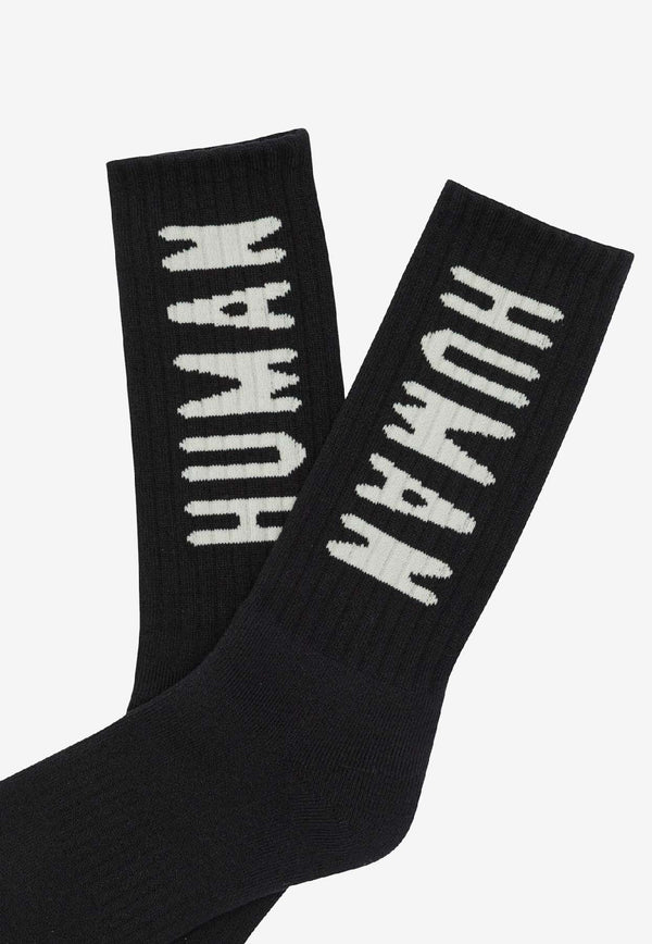 Human Made Logo Intarsia Mid-Calf Socks Black HM30GD066BLACK_bd9cdc64-ce66-46f2-9ad4-f8fb0a3686fc