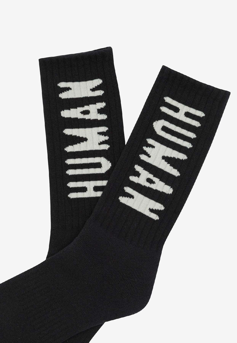 Human Made Logo Intarsia Mid-Calf Socks Black HM30GD066BLACK_bd9cdc64-ce66-46f2-9ad4-f8fb0a3686fc