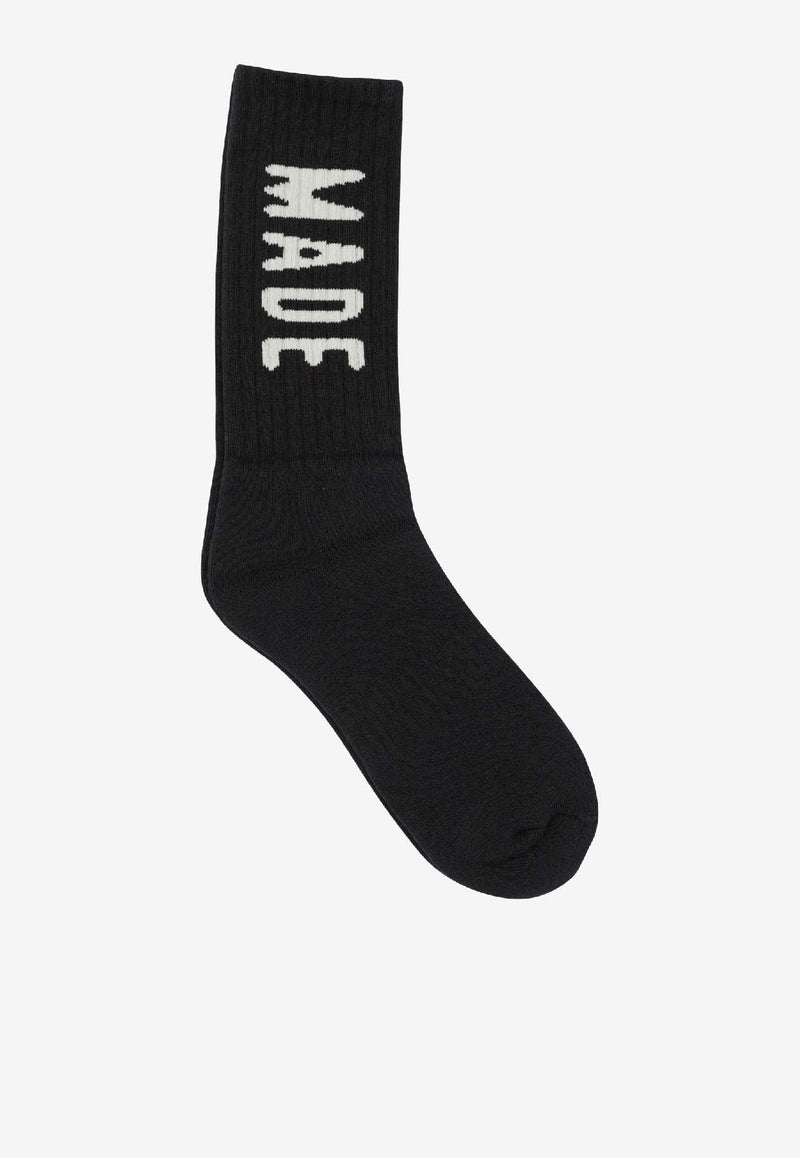 Human Made Logo Intarsia Mid-Calf Socks Black HM30GD066BLACK_bd9cdc64-ce66-46f2-9ad4-f8fb0a3686fc