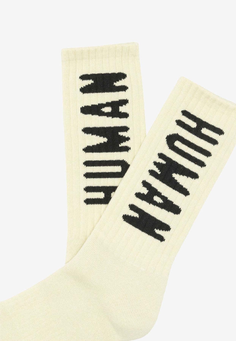 Human Made Logo Intarsia Mid-Calf Socks Ivory HM30GD066WHITE_03d7fba5-4cde-439c-b026-77f4609d1ef0