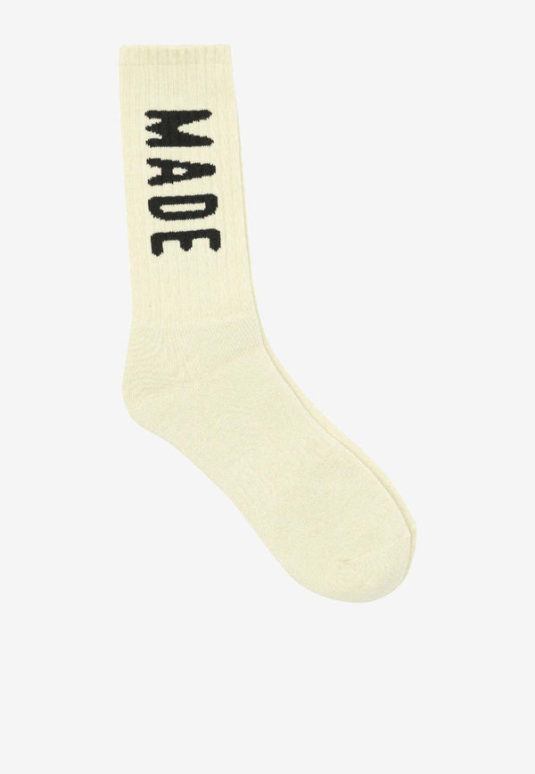 Human Made Logo Intarsia Mid-Calf Socks Ivory HM30GD066WHITE_03d7fba5-4cde-439c-b026-77f4609d1ef0