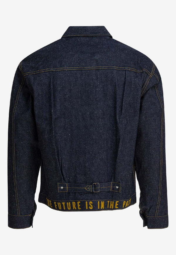 Human Made Denim Overshirt Jacket with Contrast-Stitching Blue HM30JK001INDIGO_e12fb0a3-ba80-47db-8476-558ca089e6b0