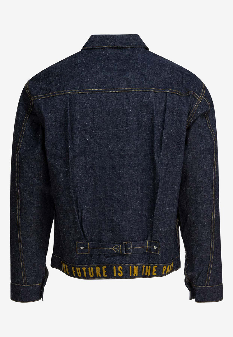Human Made Denim Overshirt Jacket with Contrast-Stitching Blue HM30JK001INDIGO_e12fb0a3-ba80-47db-8476-558ca089e6b0