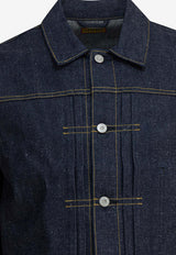 Human Made Denim Overshirt Jacket with Contrast-Stitching Blue HM30JK001INDIGO_e12fb0a3-ba80-47db-8476-558ca089e6b0