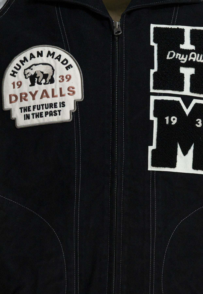 Human Made Satin Varsity Bomber Jacket Black HM30JK012BLACK_9c71dc08-2571-4799-9531-8a2efb8532c4
