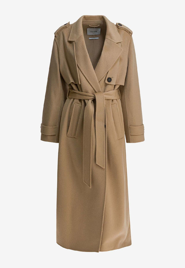 Ivy Oak Colette Ann Double-Breasted Wool Trench Coat Beige IO111143COLETTE ANNBE401_43221c4d-230d-4d88-aaf8-26410de6b607